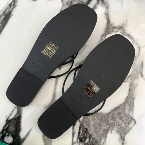 NIB Splendid Flat Black Strappy Sandals - Frankie Style - Size 7 - Picture 4 of 7